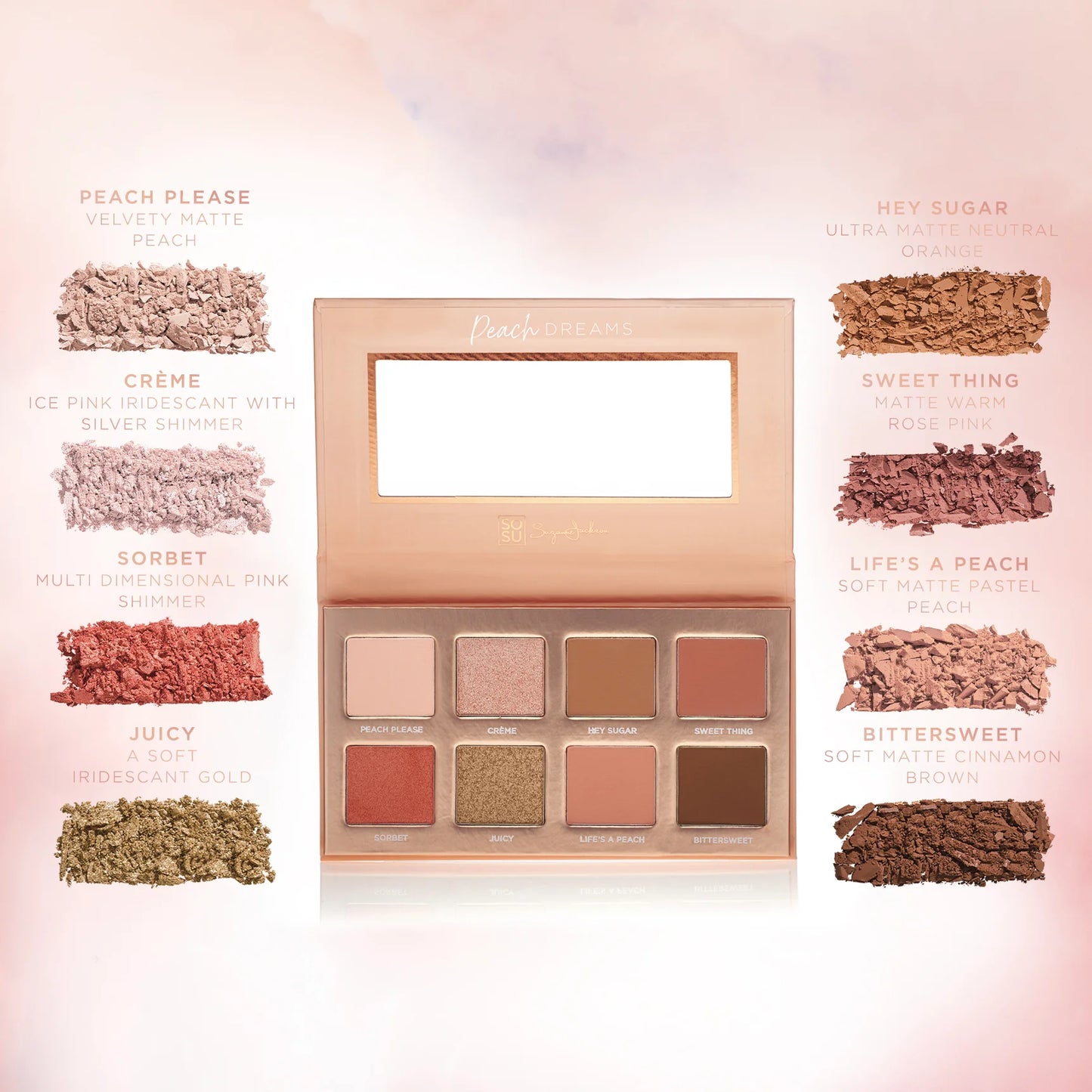 SOSU BEAUTY Peach Dreams Eyeshadow paletka